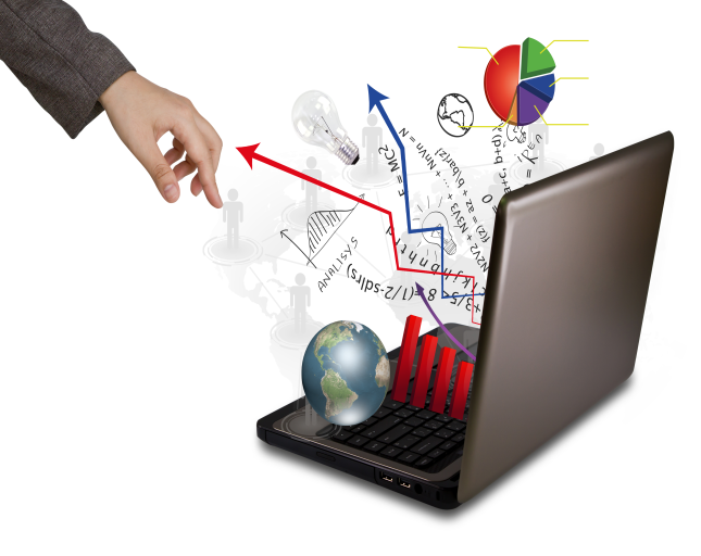 Laptop showing analytics charts, growth arrows, and global marketing data representing digital marketing marketing strategies and affordable SEO services Bangalore businesses by BrandVexus in India.